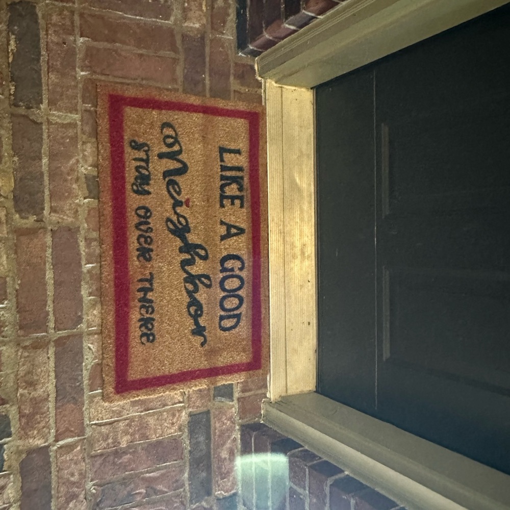 Front door rug.